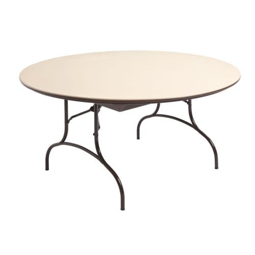 Mity-Lite® ABS Folding Table, Wishbone Legs, 72" Round, Beige
